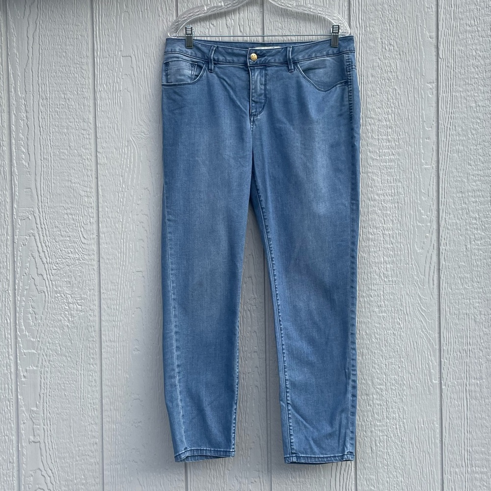 NWOT Christopher Blue Size 12 Isabel Mid Rise Skinny Ankle Crop Jeans